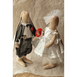 Интерьерные куклы Зайки Жених и Невеста