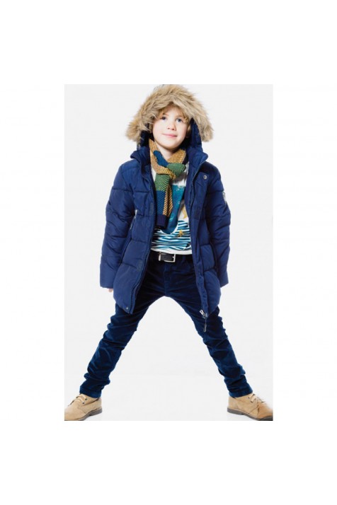 Зимняя куртка для мальчика Deux par Deux W54 т.синяя