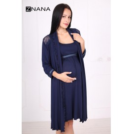 Комплект для беременных и кормящих ZNANA Lace синий