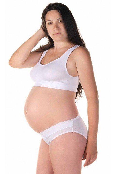 Бесшовный топ для беременных Mamma Lux арт. 511 белый