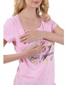 Комплект домашний для беременных и кормящих I love mum Релакс розовый меланж