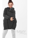 Слинготолстовка для беременных и кормящих Y@mmy Mammy 812.2.2 темно-серый меланж