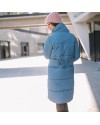 Зимняя куртка 3в1 для беременных и слингоношения I love mum синяя