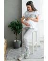 Спортивные штаны утепленные для беременных Lullababe серый меланж