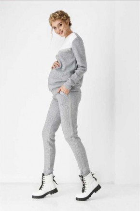 Спортивный костюм для беременных и кормящих Dianora серый меланж