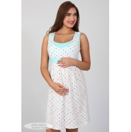 Ночная рубашка для беременных и кормящих Юла Мама Sela арт. NW-1.8.3 принт+ментол