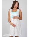 Ночная рубашка для беременных и кормящих Юла Мама Sela арт. NW-1.8.3 принт+ментол
