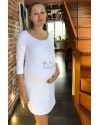 Ночная рубашка для беременных и кормящих Мамин Дом 24167 белая