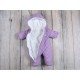 Комбинезон для новорожденных стеганный Magbaby зигзаг фиолетовый