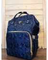 Сумка-рюкзак для мам синяя