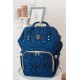 Сумка-рюкзак для мам синяя