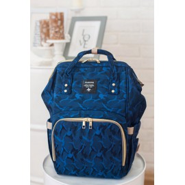 Сумка-рюкзак для мам синя