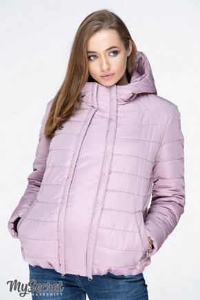 Демісезонна куртка для вагітних та слінгоносіння Lullababe рожева