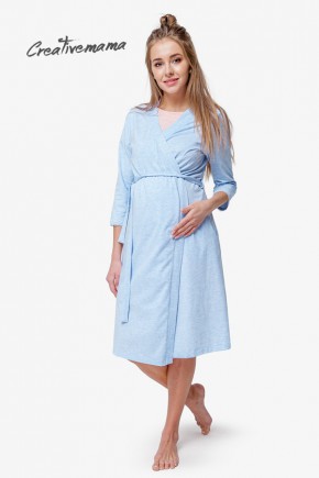 Халат для беременных и кормящих Creative Mama Blue Coton