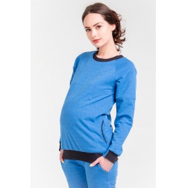Свитшот для беременных и кормящих White Rabbit Ocean голубой