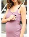 Платье для беременных и кормящих Creative Mama Bodycon Pink Chocolate