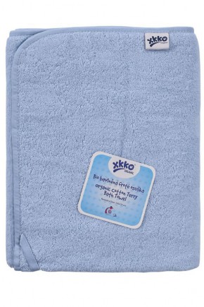 Махровое полотенце банное XKKO 150x75 Organic  - голубое