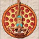 Круглий Рушник Піца, 150 см + бахрома