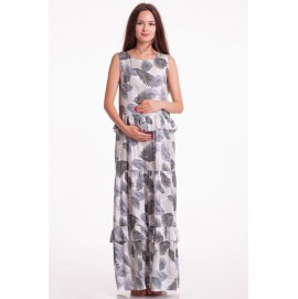 Платье для беременных Chili White Rabbit с листьями