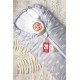 Демисезонный конверт кокон для новорожденного MiniMark серый с лисичками