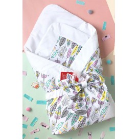 Конверт-одеяло на выписку для новорожденного MiniMark Пёрышки