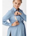 Рубашка для беременных и кормящих Dianora 1960 голубая