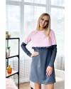 Платье для беременных и кормящих Lullababe Warsaw розовый с серым