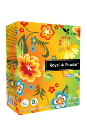 Концентрированный бесфосфатный стиральный порошок  «Royal Powder Colour» (0,5кг)