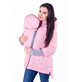 Демисезонная куртка для беременных и слингоношения Lullababe Nurnes розовая