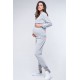 Базовый костюм для беременных и кормящих Lullababe Detroit серый меланж