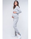 Базовый костюм для беременных и кормящих Lullababe Detroit серый меланж