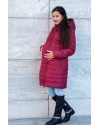 Зимняя слингокуртка 3 в 1 для беременных Lullababe Dresden бордо