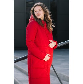 Зимова слингокуртка 3в1 для вагітних та слінгоносіння Love & Carry червона