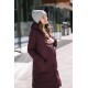 Зимняя слингокуртка 3в1 для беременных и слингоношения Love & Carry марсала