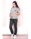 Утепленные спортивные штаны для беременных Base Lullababe антарацит