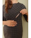 Платье для беременных и кормящих To be 4132 серое