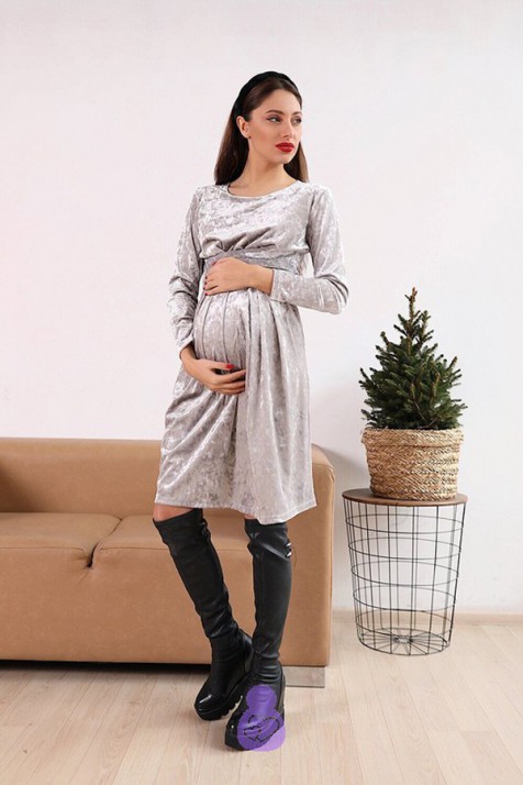 Платье для беременных и кормящих To be 4109 туман гавани
