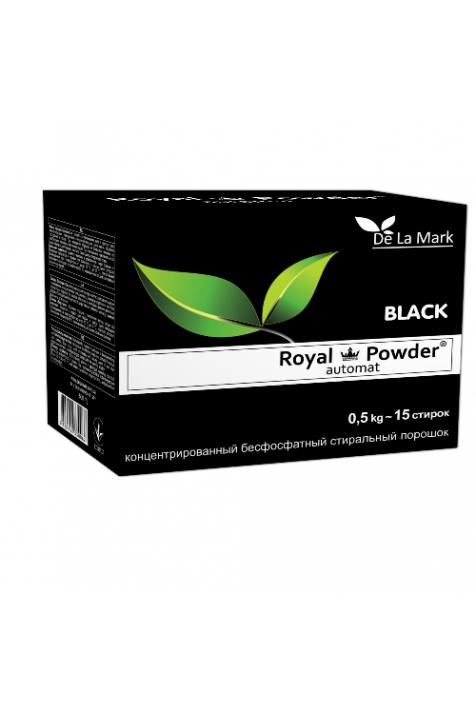 Концентрированный бесфосфатный стиральный порошок  «Royal Powder Black» (0,5кг)