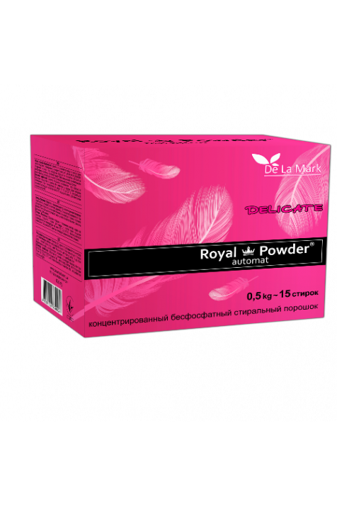 Концентрированный бесфосфатный стиральный порошок  «Royal Powder Delicate» (0,5кг)